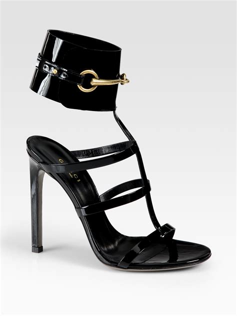 Gucci Ursula Patent Ankle Strap Sandals .